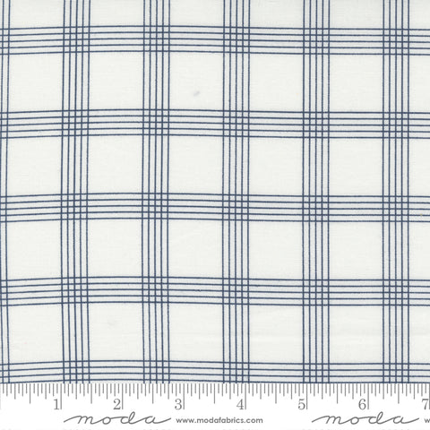 Nantucket Summer Cream Navy Plaid Yardage by Camille Roskelley for Moda Fabrics