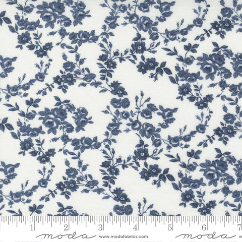 Nantucket Summer Cream Navy Surfside Yardage by Camille Roskelley for Moda Fabrics