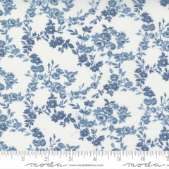 Nantucket Summer Cream Blue Surfside Yardage by Camille Roskelley for Moda Fabrics