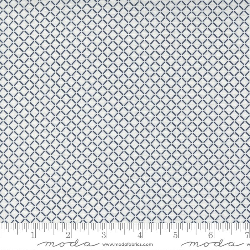 Nantucket Summer Cream Navy Sail Yardage by Camille Roskelley for Moda Fabrics