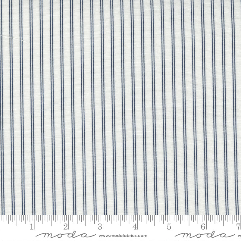 Nantucket Summer Cream Navy Stripe Yardage by Camille Roskelley for Moda Fabrics