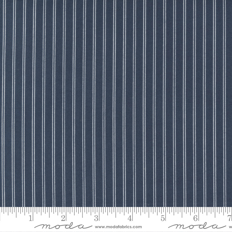 Nantucket Summer Navy Stripe Yardage by Camille Roskelley for Moda Fabrics