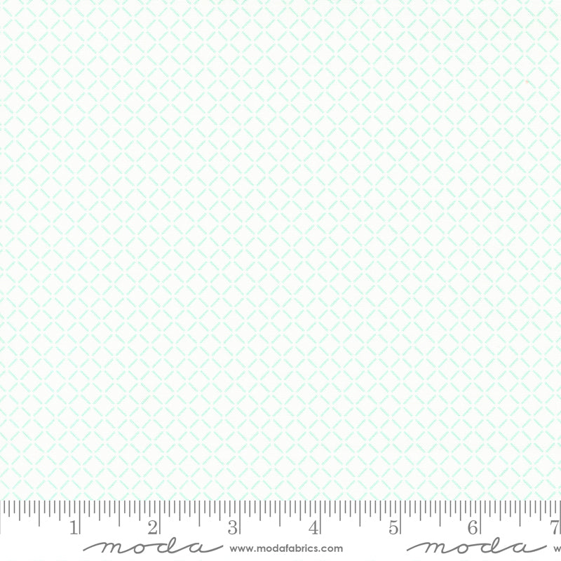 Lighthearted Cream Aqua Summer Yardage by Camille Roskelley for Moda Fabrics