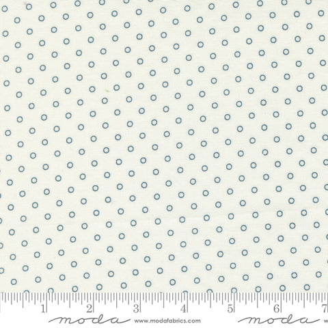 Rosemary Cottage Cream Navy Darling Dot Yardage by Camille Roskelley for Moda Fabrics