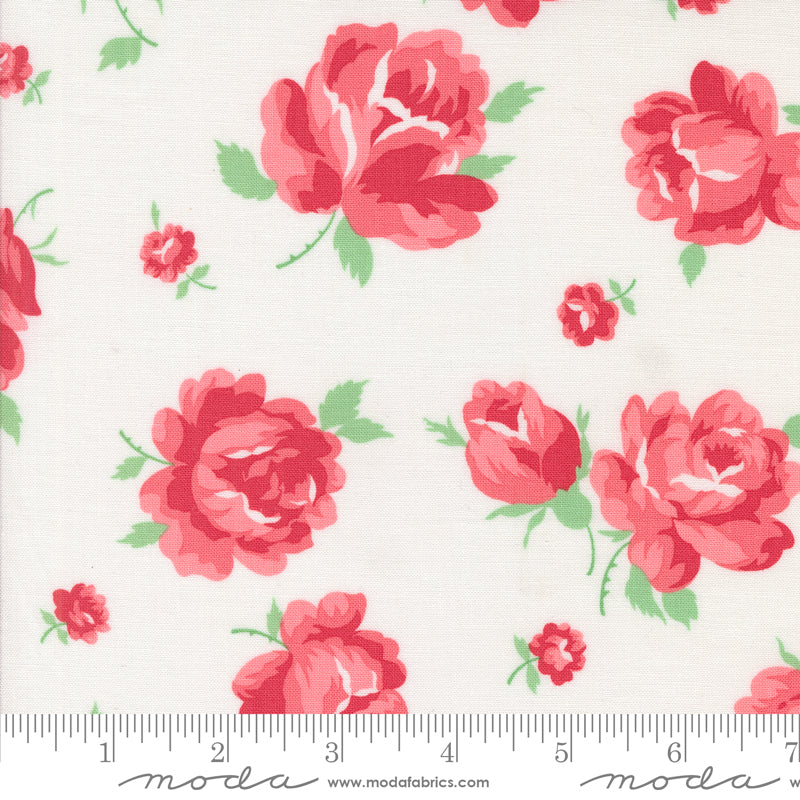 Summertime Cream Rosie Yardage by Camille Roskelley for Moda Fabrics