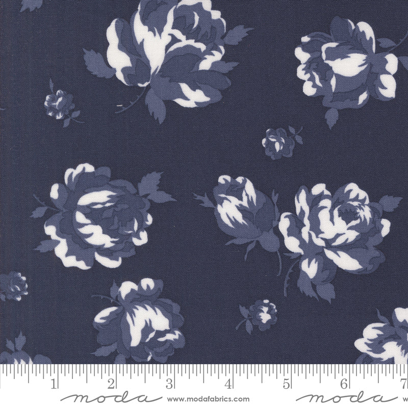 Summertime Navy Rosie Yardage by Camille Roskelley for Moda Fabrics