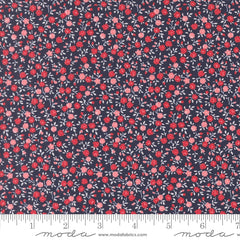 Summertime Navy Bloom Yardage by Camille Roskelley for Moda Fabrics
