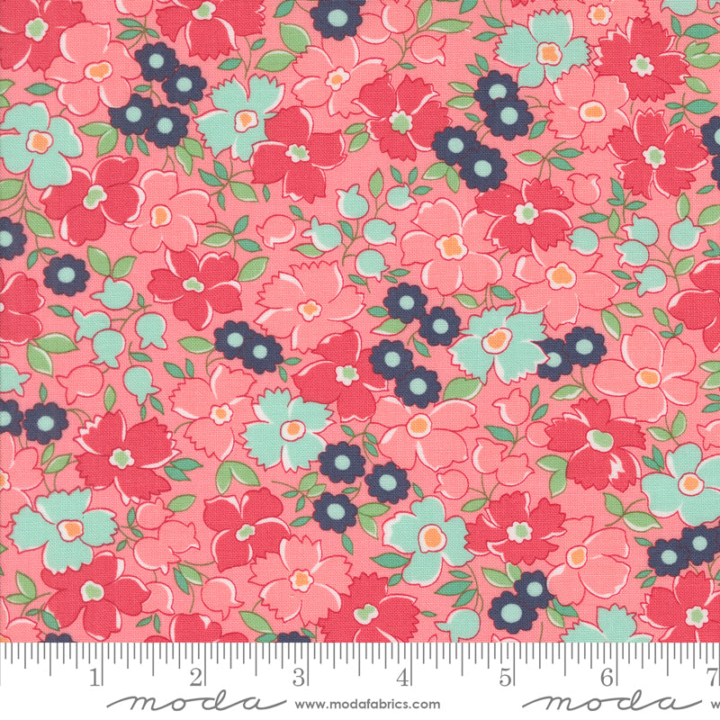 Summertime Blush Flower Patch Yardage by Camille Roskelley for Moda Fabrics