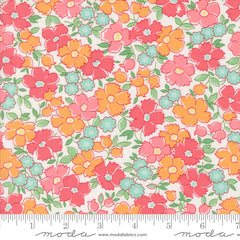 Summertime Cream Pastel Flower Patch Yardage by Camille Roskelley for Moda Fabrics
