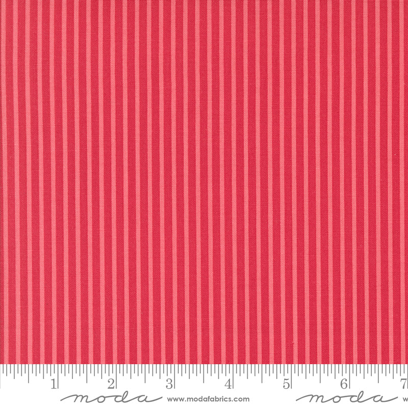 Summertime Red Simple Stripe Yardage by Camille Roskelley for Moda Fabrics