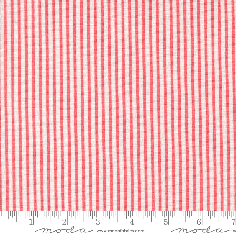 Summertime Dark Pink Simple Stripe Yardage by Camille Roskelley for Moda Fabrics