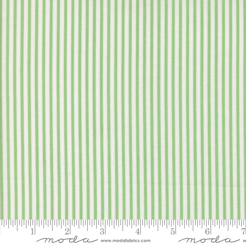 Summertime Green Simple Stripe Yardage by Camille Roskelley for Moda Fabrics