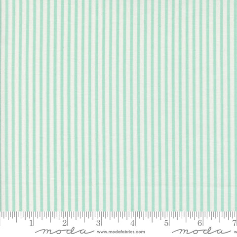 Summertime Aqua Simple Stripe Yardage by Camille Roskelley for Moda Fabrics