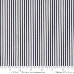 Summertime Navy Simple Stripe Yardage by Camille Roskelley for Moda Fabrics