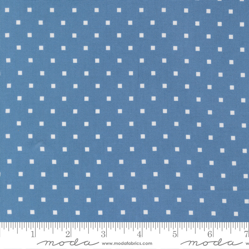 A Cat Named Stitch Blue Cosmo Dot Yardage by Camille Roskelley for Moda Fabrics