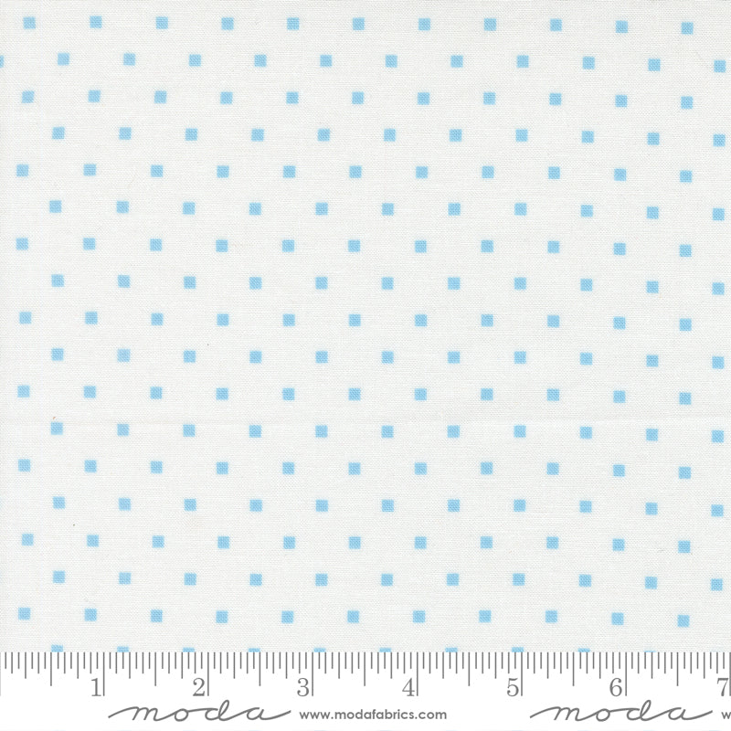 A Cat Named Stitch Cream Sky Cosmo Dot Yardage by Camille Roskelley for Moda Fabrics