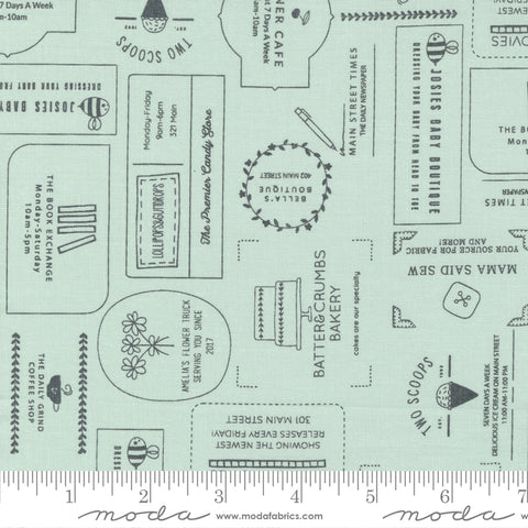 Main Street Sky The Shops Yardage by Sweetwater for Moda Fabrics