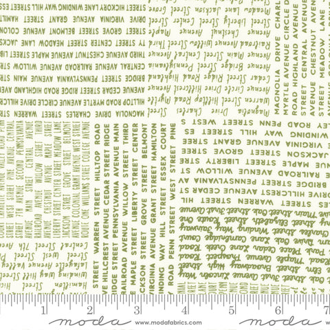 Main Street Vanilla Grass In The News Yardage by Sweetwater for Moda Fabrics