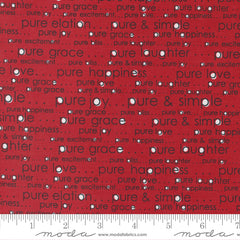 Vintage Red Pure and Simple Yardage by Sweetwater for Moda Fabrics