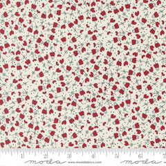 Vintage Cream Red Flower Garden Yardage by Sweetwater for Moda Fabrics