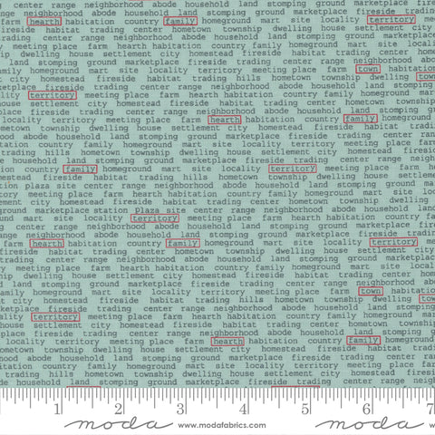 Vintage Aqua Town News Yardage by Sweetwater for Moda Fabrics