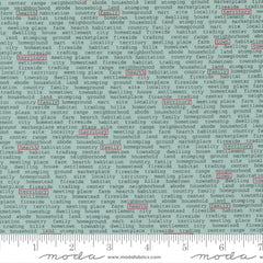 Vintage Aqua Town News Yardage by Sweetwater for Moda Fabrics