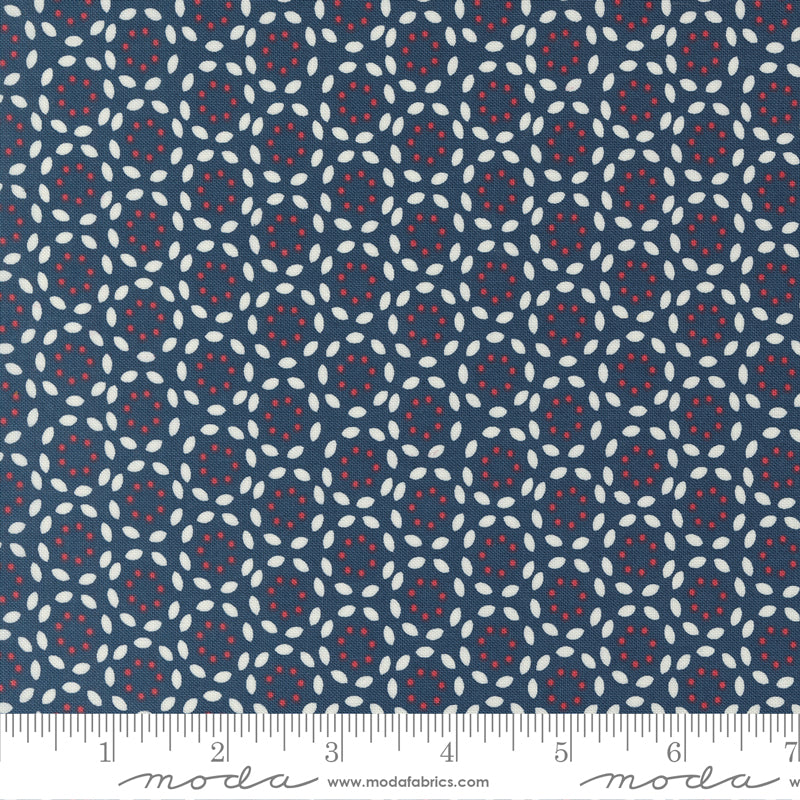 Vintage Navy Petals Yardage by Sweetwater for Moda Fabrics
