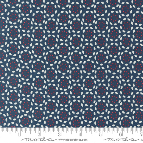 Vintage Navy Petals Yardage by Sweetwater for Moda Fabrics