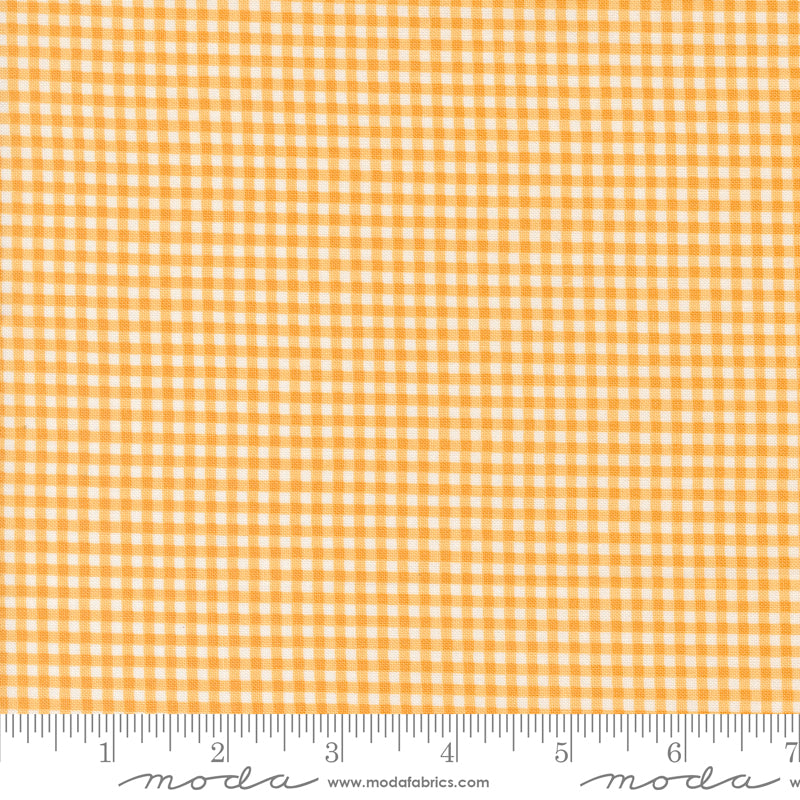 Shine Orangesicle Gingham Yardage by Sweetwater for Moda Fabrics