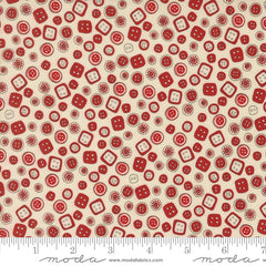 Threads Porcelain Red Buttons Yardage by Sweetwater for Moda Fabrics
