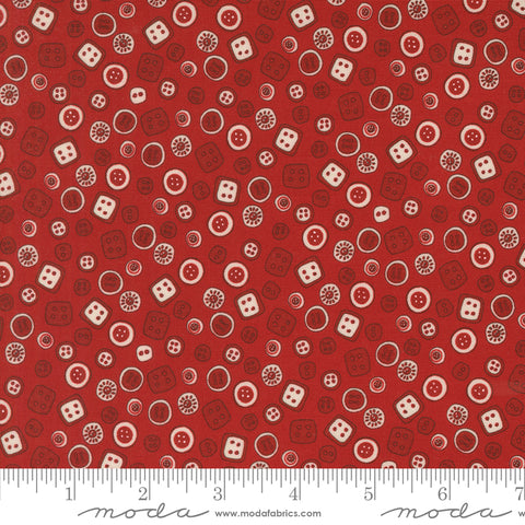 Threads Red Buttons Yardage by Sweetwater for Moda Fabrics
