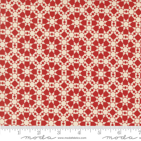 Threads Red Quilted Star Yardage by Sweetwater for Moda Fabrics