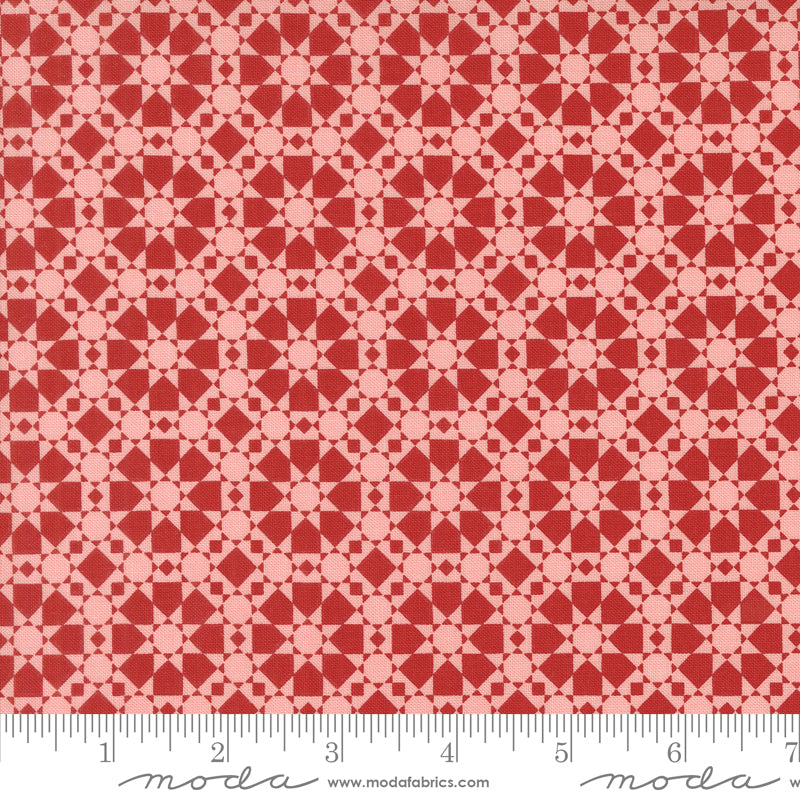 Threads Pink Quilted Star Yardage by Sweetwater for Moda Fabrics