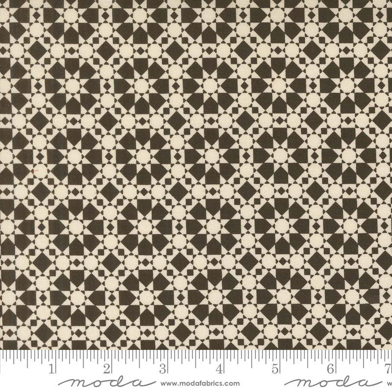 Threads Black Quilted Star Yardage by Sweetwater for Moda Fabrics