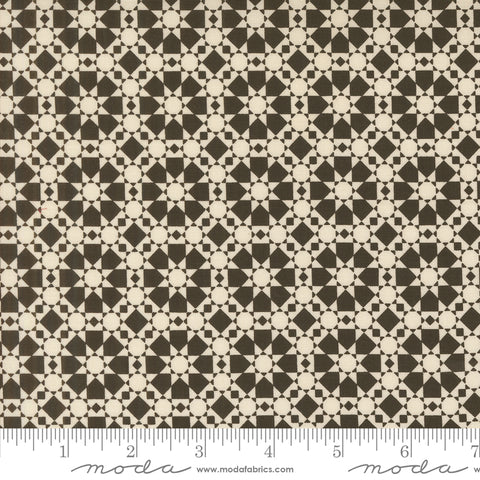 Threads Black Quilted Star Yardage by Sweetwater for Moda Fabrics