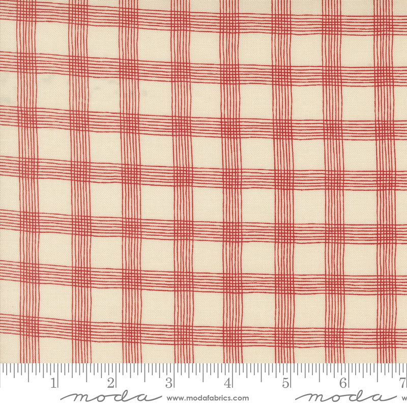 Threads Porcelain Red Plaid Yardage by Sweetwater for Moda Fabrics