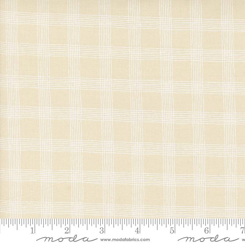 Threads Porcelain White Plaid Yardage by Sweetwater for Moda Fabrics