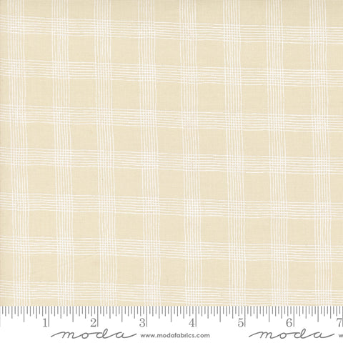Threads Porcelain White Plaid Yardage by Sweetwater for Moda Fabrics