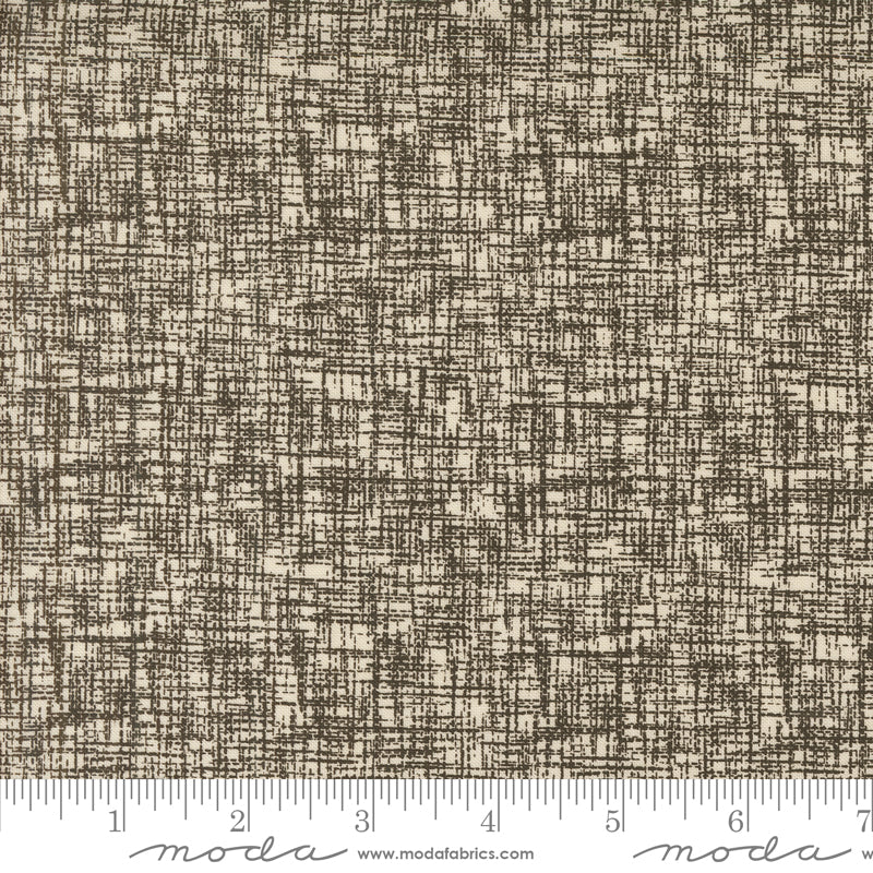 Threads Porcelain Black Stitches Yardage by Sweetwater for Moda Fabrics