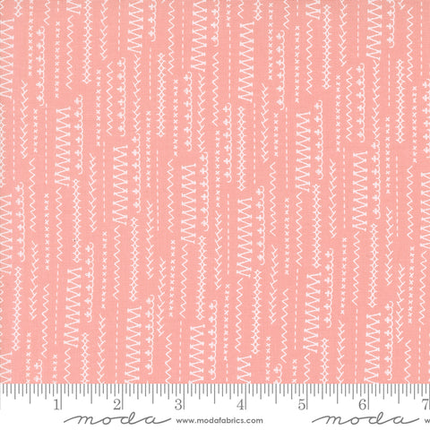 Threads Pink Stitched Up Yardage by Sweetwater for Moda Fabrics