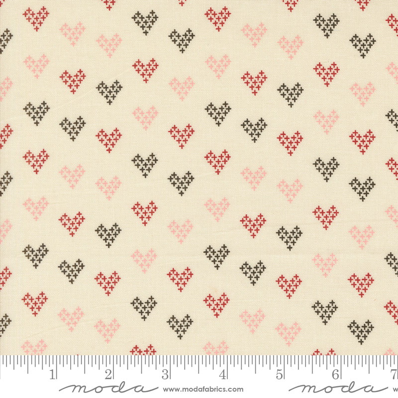 Threads Porcelain Multi Love Yardage by Sweetwater for Moda Fabrics