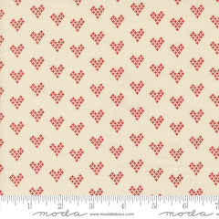 Threads Porcelain Red Love Yardage by Sweetwater for Moda Fabrics