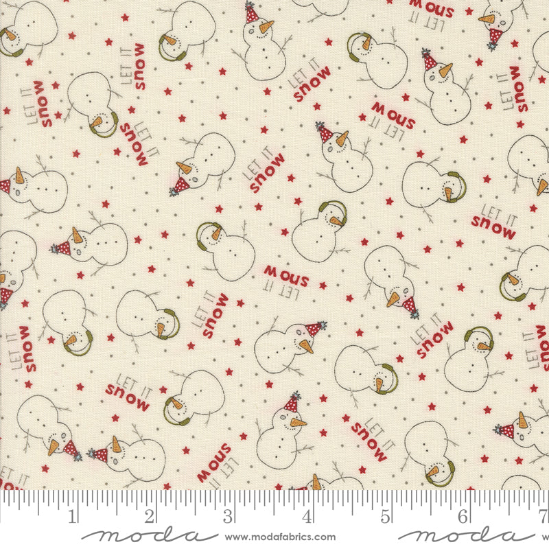 Emmitt and Ivy Vanilla The Snow Kids Yardage by Sweetwater for Moda Fabrics