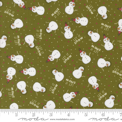 Emmitt and Ivy Pine The Snow Kids Yardage by Sweetwater for Moda Fabrics