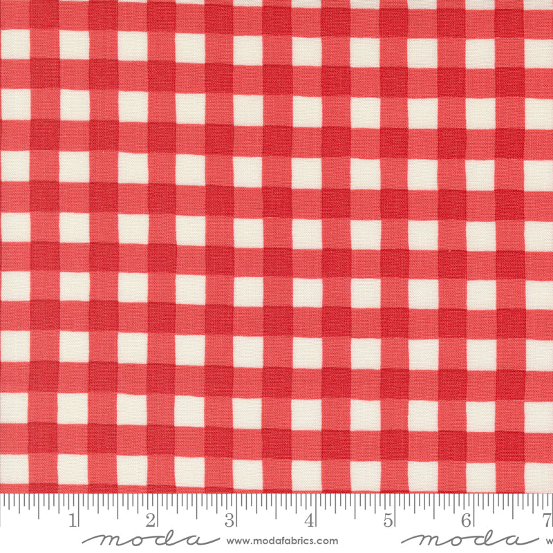 Willow's Farm Barn Red Farm House Gingham Yardage by Deb Strain for Moda Fabrics
