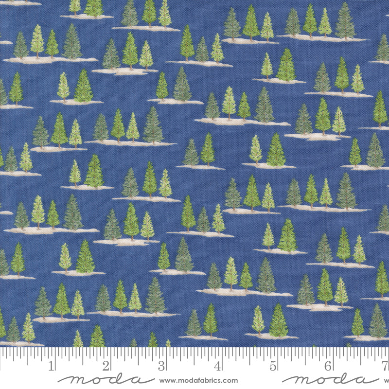 On Lake Time Deep Water Tiny Trees Yardage by Deb Strain for Moda Fabrics
