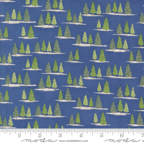 On Lake Time Deep Water Tiny Trees Yardage by Deb Strain for Moda Fabrics