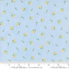 On Lake Time Sky Blue Flowers on Shore Yardage by Deb Strain for Moda Fabrics