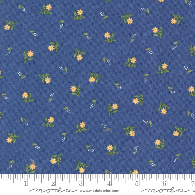 On Lake Time Deep Water Flowers on Shore Yardage by Deb Strain for Moda Fabrics