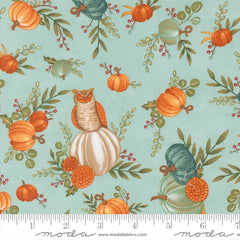 I Love Fall Most Of All Dark Aqua Fall All Over Yardage by Deb Strain for Moda Fabrics